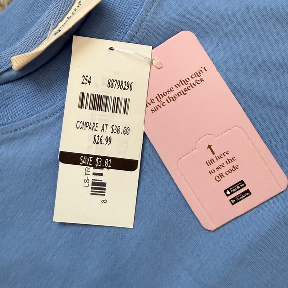 Simply Southern Light Blue Women’s Long Sleeve Tee - Picture 6 of 6